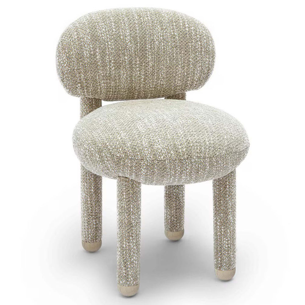 Manu Side Chair, Beige-Furniture - Dining-High Fashion Home