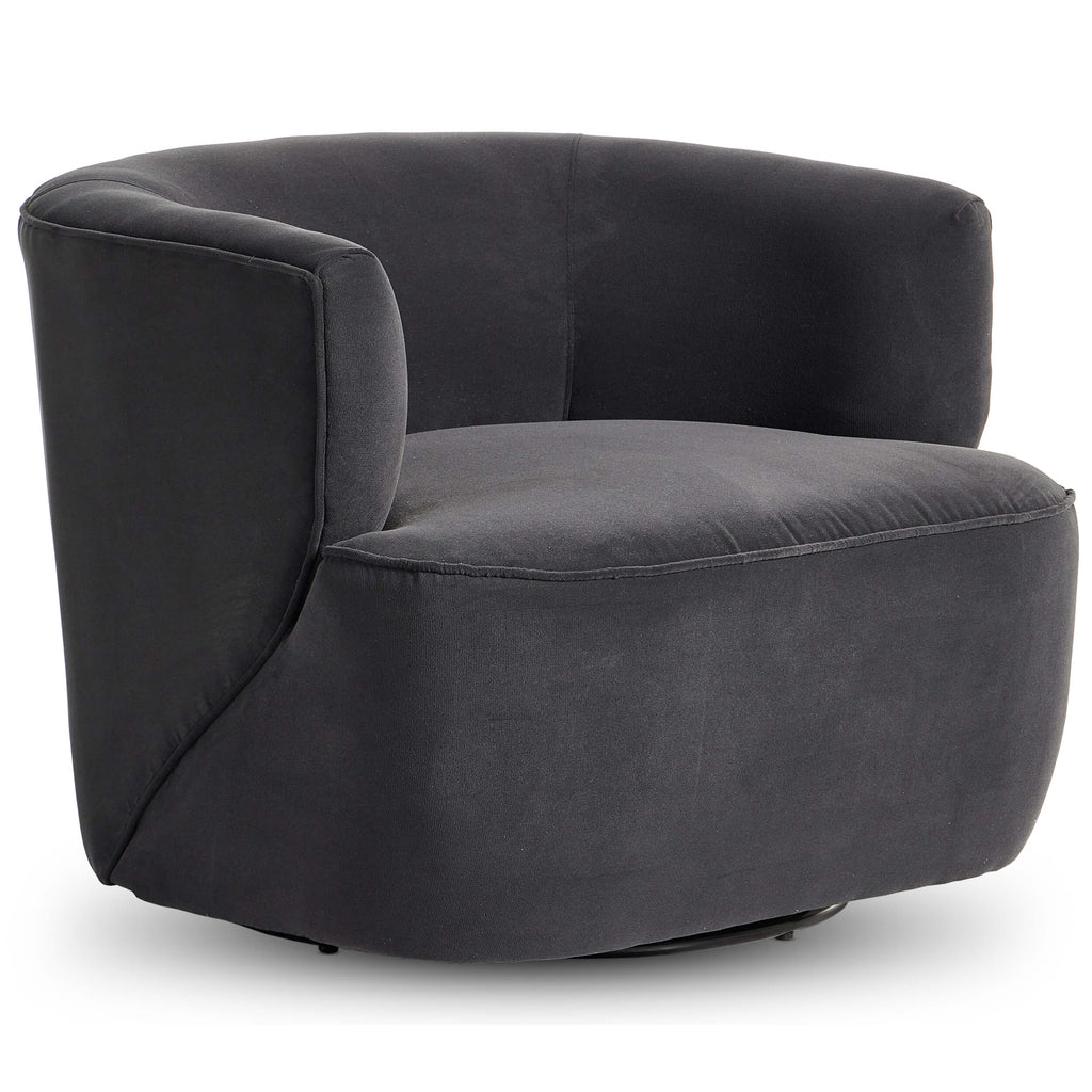 Mila Swivel Chair, Henry Charcoal – High Fashion Home