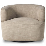 Mila Swivel Chair, Laken Stone