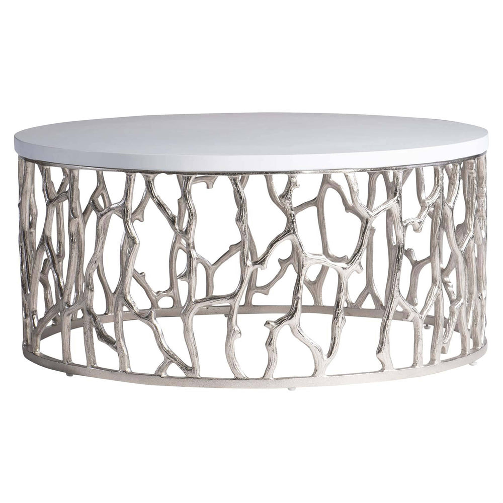 Milos Outdoor Cocktail Table, Bone-Furniture - Outdoor-High Fashion Home