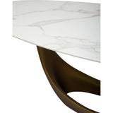 Montana Dining Table, White/Gold Base-Furniture - Dining-High Fashion Home