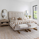 Nemu King Bed, Rhea Light Barley-Furniture - Bedroom-High Fashion Home