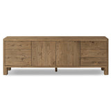 Noeline Media Console, Resawn Worn Oak-Furniture - Storage-High Fashion Home