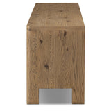 Noeline Media Console, Resawn Worn Oak-Furniture - Storage-High Fashion Home