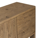 Noeline Media Console, Resawn Worn Oak-Furniture - Storage-High Fashion Home