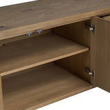 Noeline Media Console, Resawn Worn Oak-Furniture - Storage-High Fashion Home