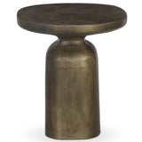 Odessa End Table, Textured Aged Brass-Furniture - Accent Tables-High Fashion Home