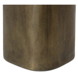 Odessa End Table, Textured Aged Brass-Furniture - Accent Tables-High Fashion Home