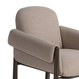 Olia Dining Chair, Alcala Taupe-Furniture - Dining-High Fashion Home