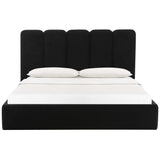 Palani Bed, Black-Furniture - Bedroom-High Fashion Home