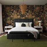 Palani Bed, Black-Furniture - Bedroom-High Fashion Home