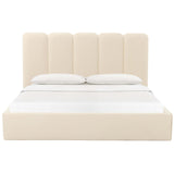 Palani Bed, Cream-Furniture - Bedroom-High Fashion Home