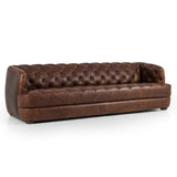 Paul Leather Sofa, Raleigh Cigar