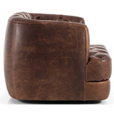 Paul Leather Swivel Chair, Raleigh Cigar-Furniture - Chairs-High Fashion Home