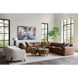 Perry 5 Piece Sectional, Boston Camel