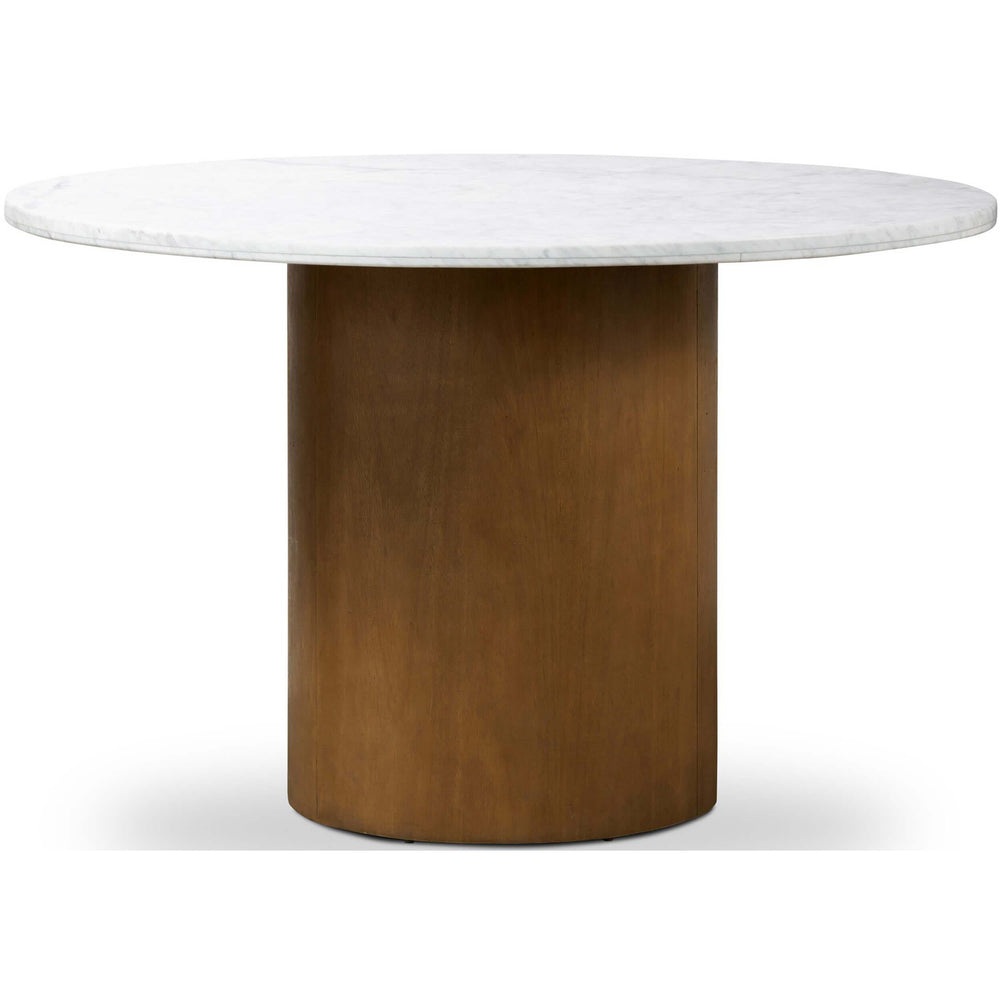 Pilo Round Dining Table, Italian White Marble-Furniture - Dining-High Fashion Home