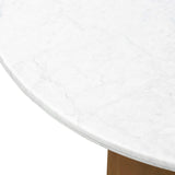 Pilo Round Dining Table, Italian White Marble-Furniture - Dining-High Fashion Home