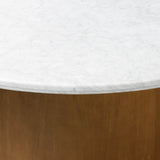 Pilo Round Dining Table, Italian White Marble