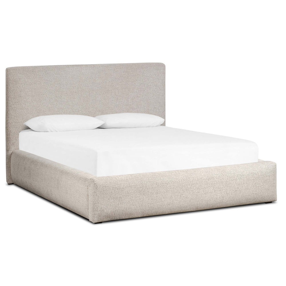 Quincy Bed, Plushtone Linen-Furniture - Bedroom-High Fashion Home