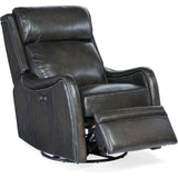 Stark Leather Power Swivel Glider Recliner, Brindisi Trinita-Furniture - Chair-High Fashion Home