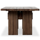 Railay Outdoor Dining Table, Stained Toasted Brown-Furniture - Outdoor-High Fashion Home