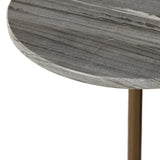 Raven End Table, Ribbed Ebony-Furniture - Accent Tables-High Fashion Home