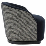 Reese Swivel Chair, Black-Furniture - Chairs-High Fashion Home