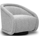 Rory Swivel Chair, Grey Boucle-Furniture - Chairs-High Fashion Home