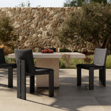 Roxy Outdoor Dining Chair, Faux Black Hyacinth, Set of 2-Furniture - Outdoor-High Fashion Home