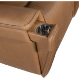 Lyra Zero Gravity Power Leather Recliner, Sahara Sandalwood-Furniture - Chair-High Fashion Home