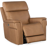 Lyra Zero Gravity Power Leather Recliner, Sahara Sandalwood-Furniture - Chair-High Fashion Home