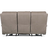 Somers Leather Power Sofa, Dark Taupe-Furniture - Sofas-High Fashion Home