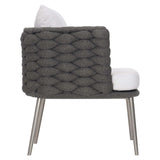 Santa Cruz Outdoor Arm Chair, Cadet Grey-Furniture - Outdoor-High Fashion Home