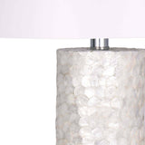 Scalloped Capiz Table Lamp-Lighting-High Fashion Home