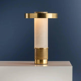 Sefton Rechargeable Lamp, Aged Brass-Lighting-High Fashion Home