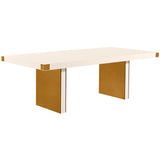 Selena Rectangular Dining Table, Cream-Furniture - Dining-High Fashion Home