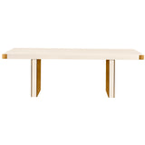 Selena Rectangular Dining Table, Cream-Furniture - Dining-High Fashion Home