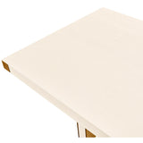 Selena Rectangular Dining Table, Cream-Furniture - Dining-High Fashion Home