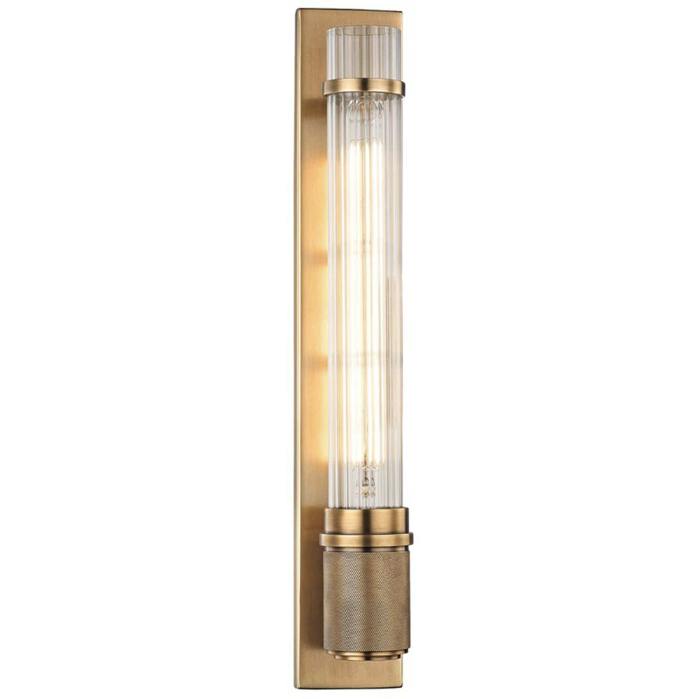 Shaw Sconce, Aged Brass-Lighting-High Fashion Home