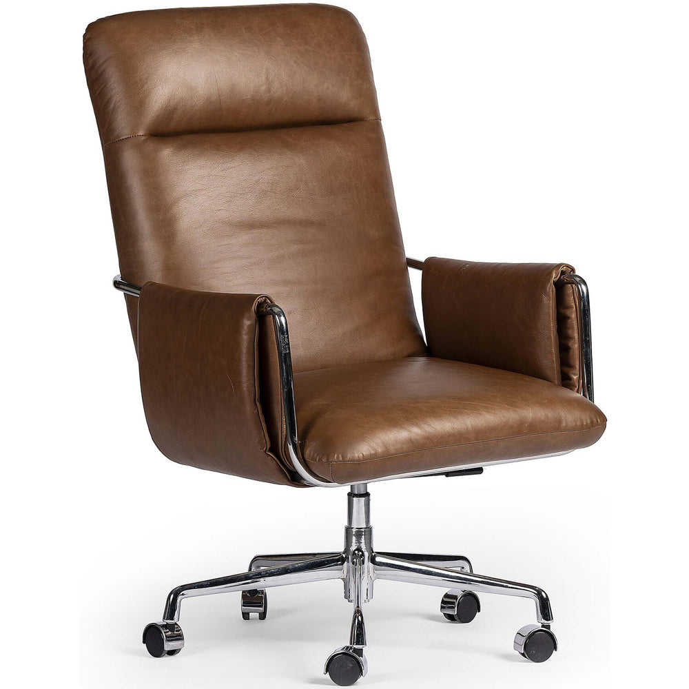 Sherman Leather Desk Chair, Sonoma Chestnut-Furniture - Office-High Fashion Home