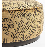 Sinclair Large Round Ottoman, Balkan Ochre-Furniture - Chairs-High Fashion Home