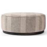 Sinclair Large Round Ottoman, Manchester Flint-Furniture - Chairs-High Fashion Home