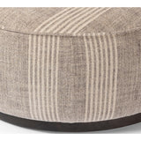 Sinclair Large Round Ottoman, Manchester Flint-Furniture - Chairs-High Fashion Home