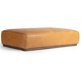 Sinclair Leather Cocktail Ottoman, Palermo Butterscotch-Furniture - Accent Tables-High Fashion Home