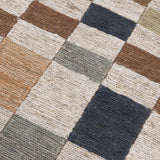 Soumak Jute Rug, Check Natural Multi-Rugs1-High Fashion Home