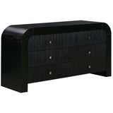 Hump 6 Drawer Dresser, Black