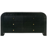 Hump 6 Drawer Dresser, Black