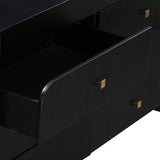 Hump 6 Drawer Dresser, Black