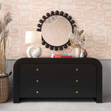 Hump 6 Drawer Dresser, Black