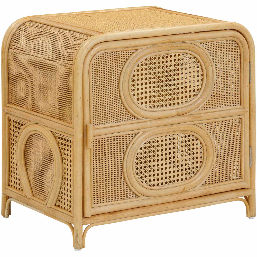 Tina Rattan Nightstand, Natural-Furniture - Bedroom-High Fashion Home